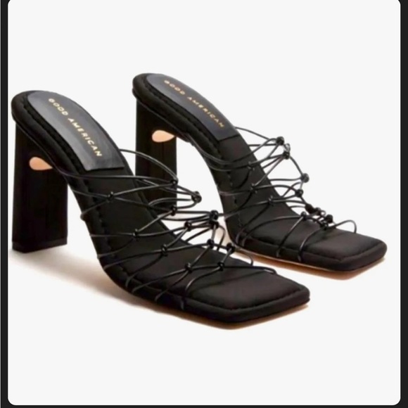 Good American Shoes - Good American Heels Black Sandals Caged
Neoprene